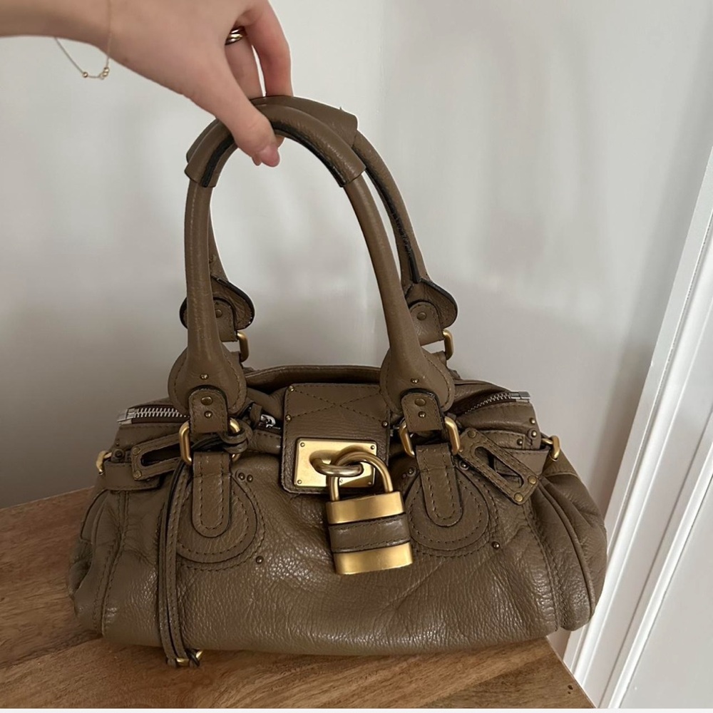 Chloe Paddington Brown Tan Leather Gold Hardware
